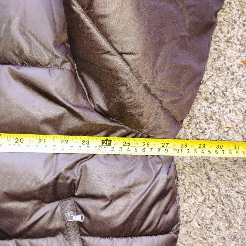NEW Old Navy puffer jacket XXL cropped brown adjustable waist